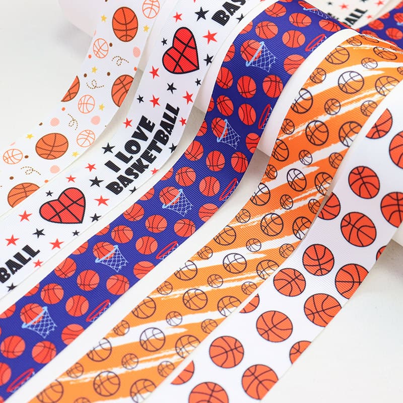 cinta de grosgrain de baloncesto